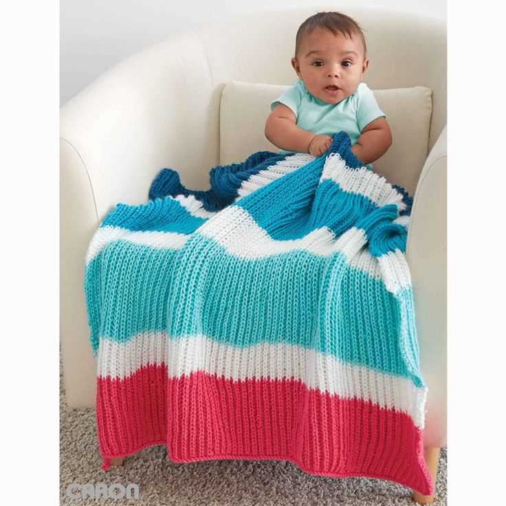 Striped blanket knitting pattern