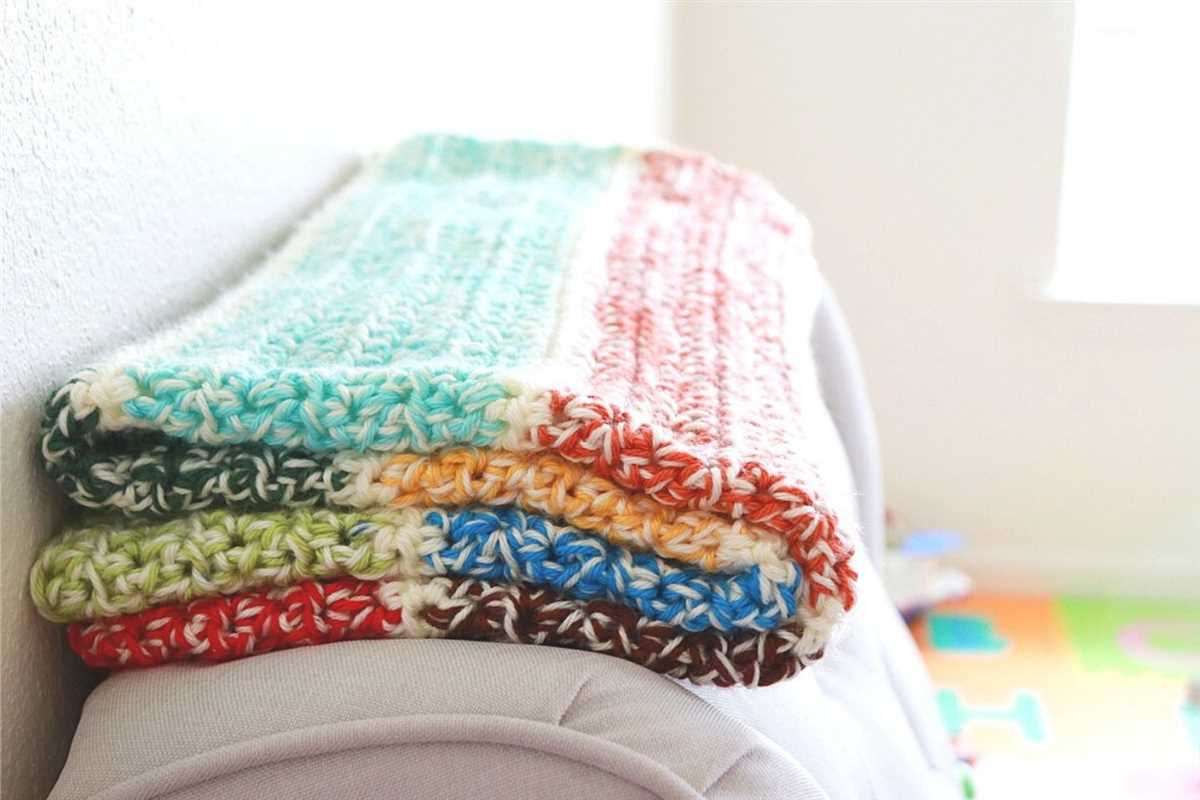 Double strand knit blanket pattern