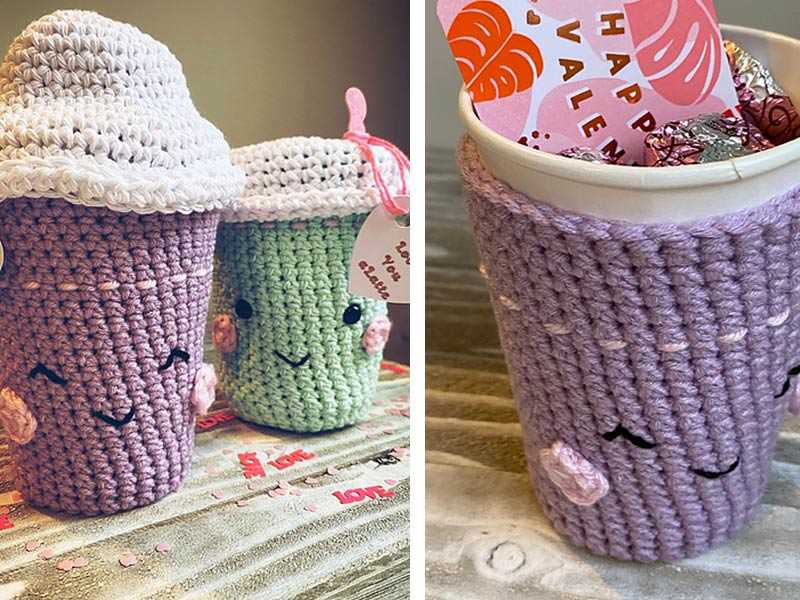 Coffee cup cozy knitting pattern free