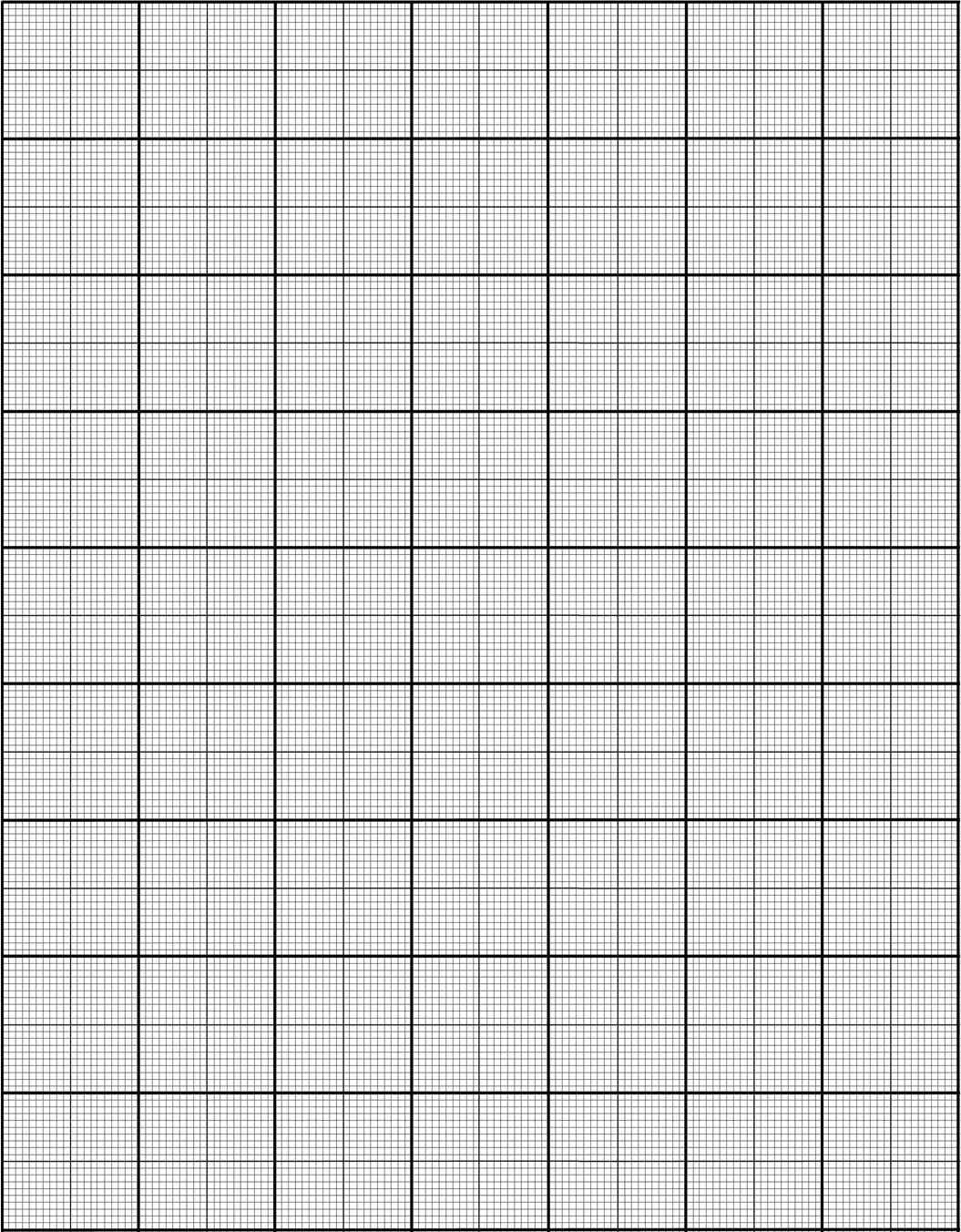 Blank knitting pattern grid