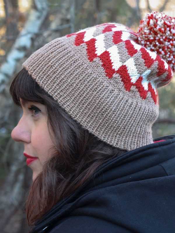 Ribbed brim knit hat pattern