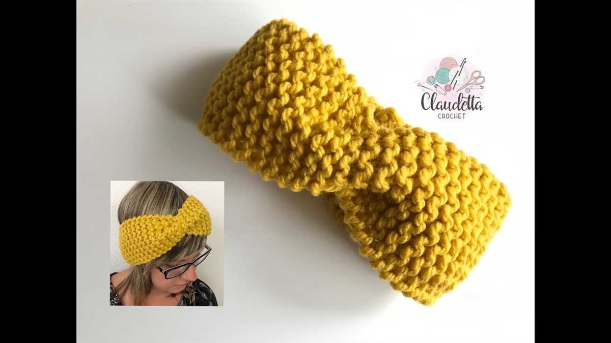 Twist headband pattern knit
