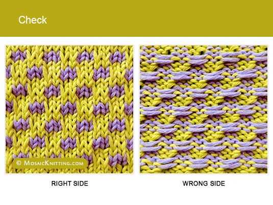 Two color knitting stitch patterns