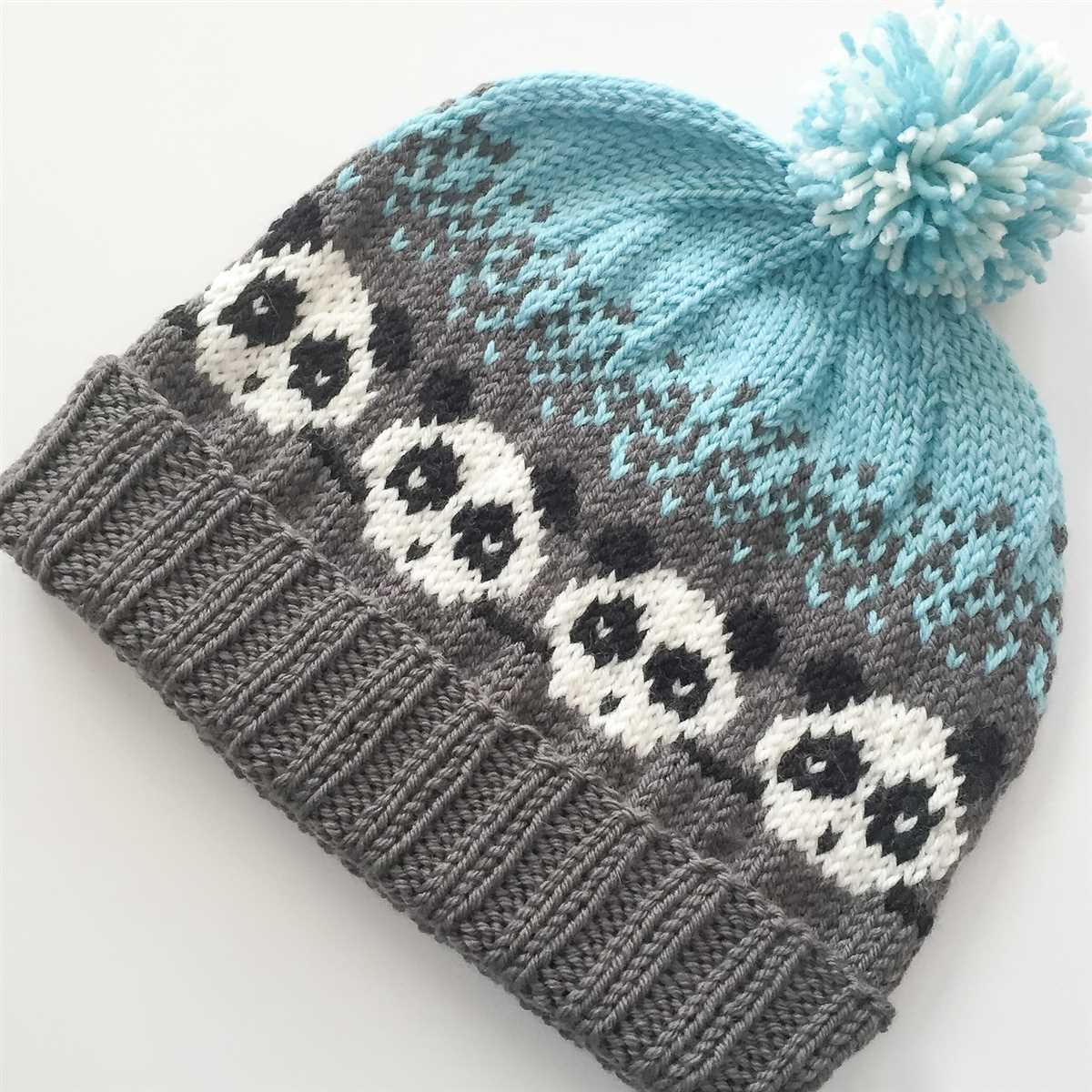 Two color knit hat pattern free