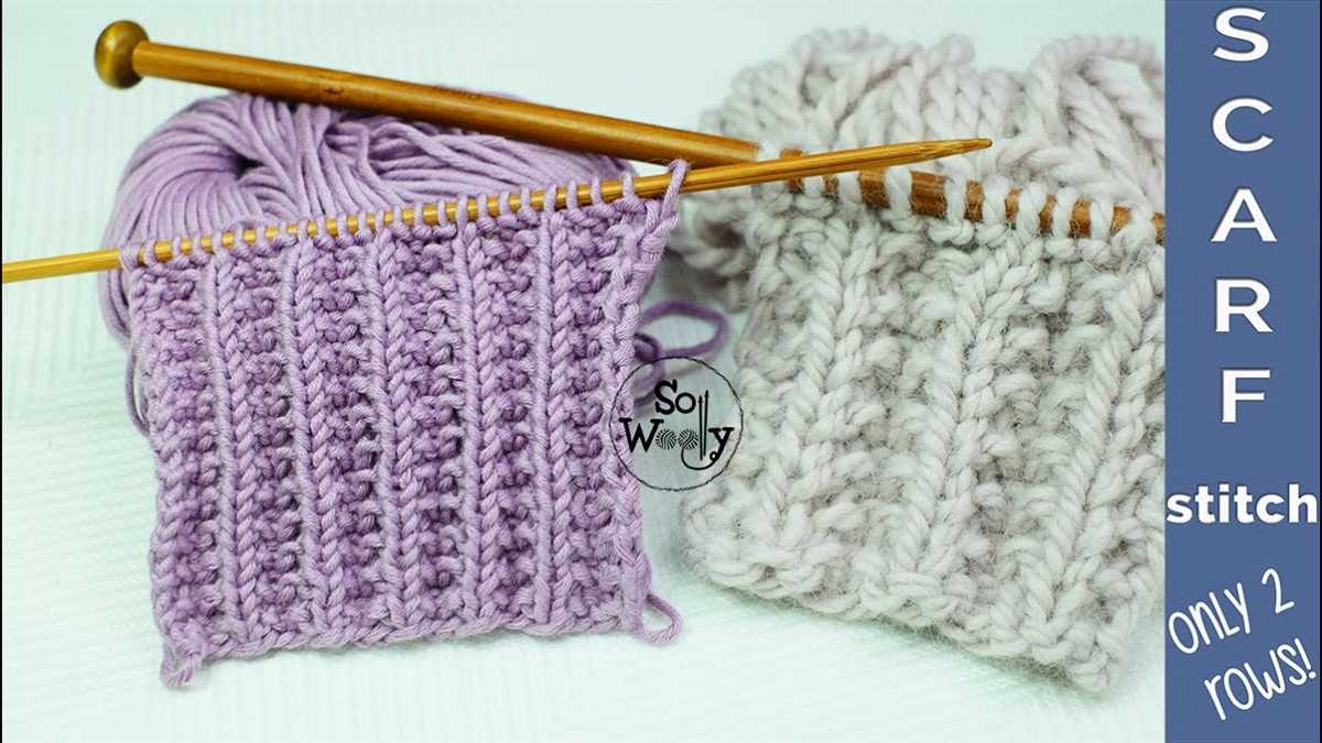 Two row repeat knitting pattern