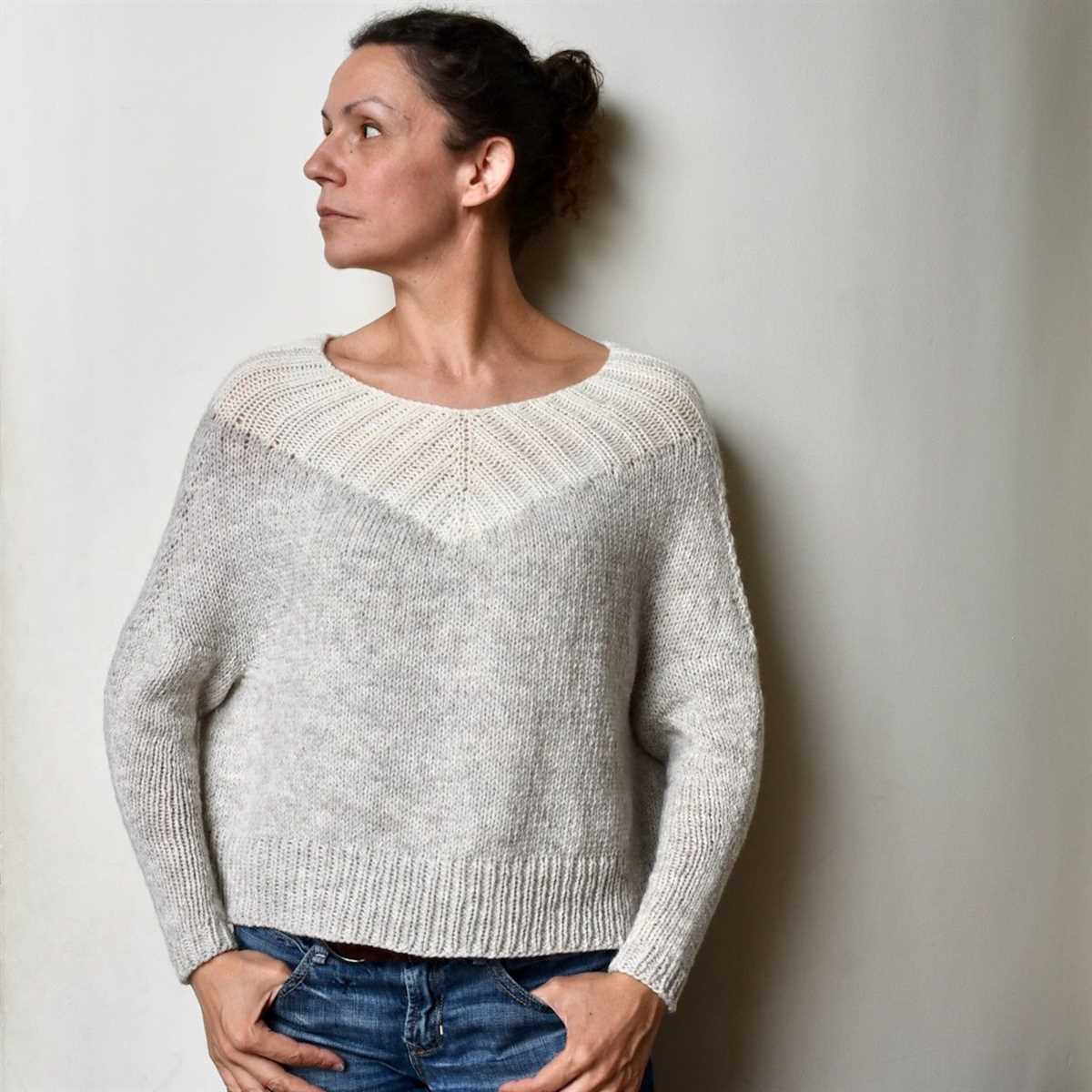 Side to side sweater knitting pattern
