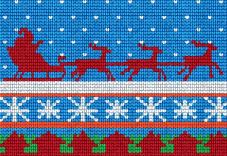 Christmas knit blanket pattern