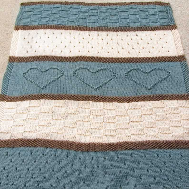 Two color blanket knitting pattern