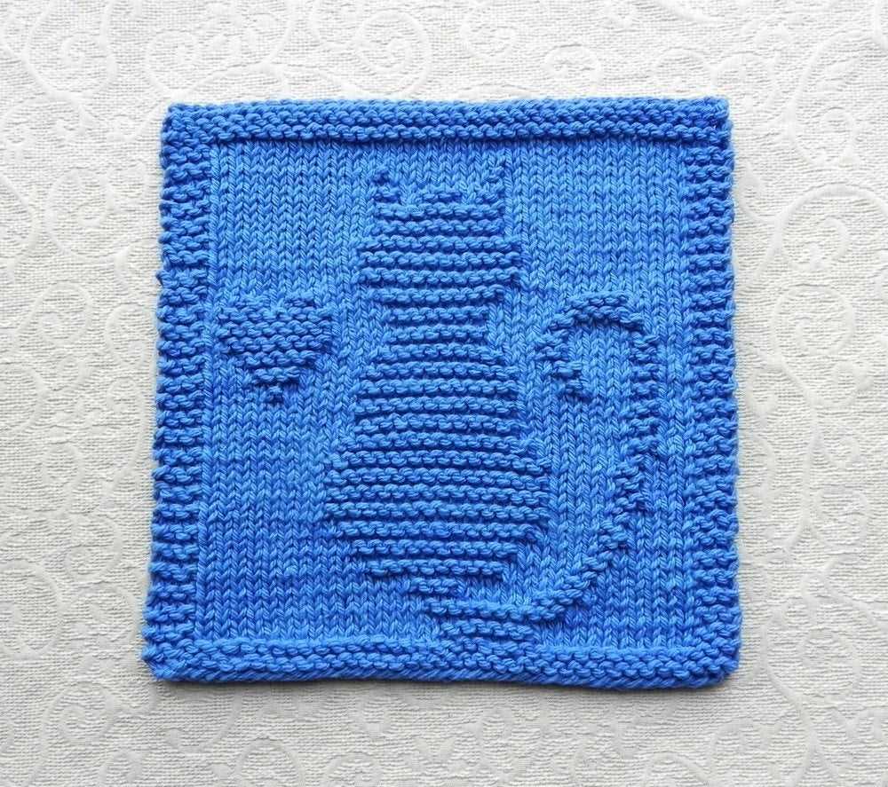 Snowman dishcloth knitting patterns
