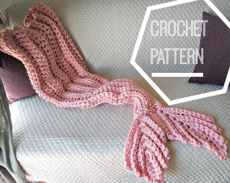 Knit mermaid tail blanket pattern