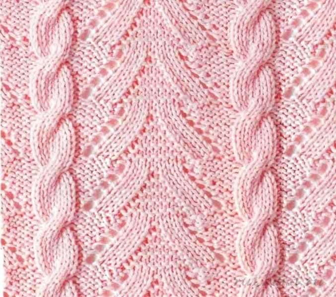 Heart lace knitting pattern