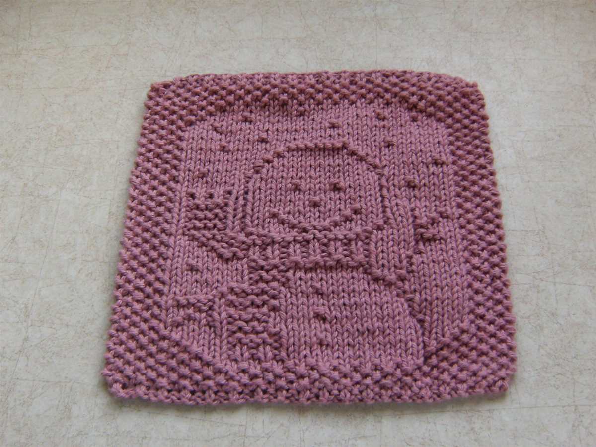 Christmas knit dishcloth pattern