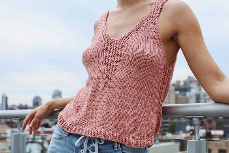 Simple tank top knitting pattern