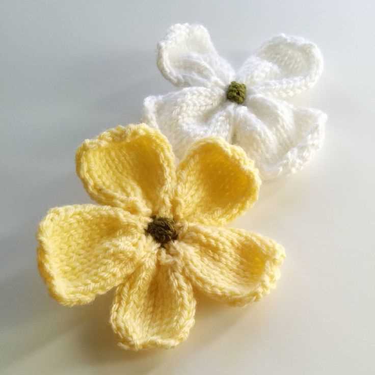 Easy flower knitting pattern