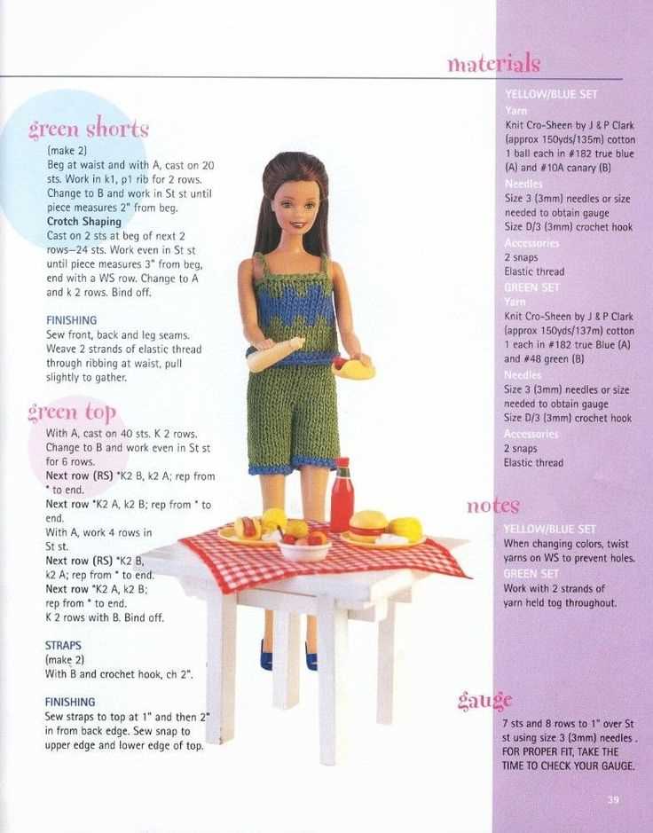 Free knitted barbie clothes patterns
