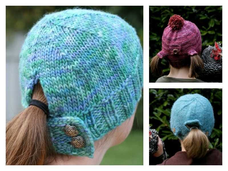 Ponytail beanie knitting pattern