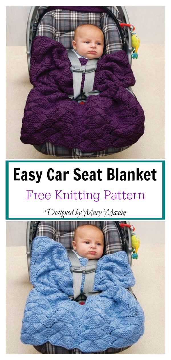 Knitted car seat blanket free pattern