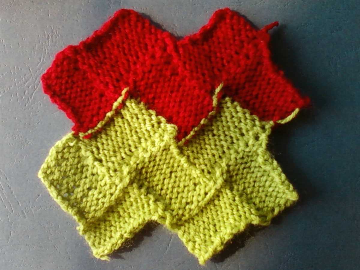 Stockinette knitting pattern