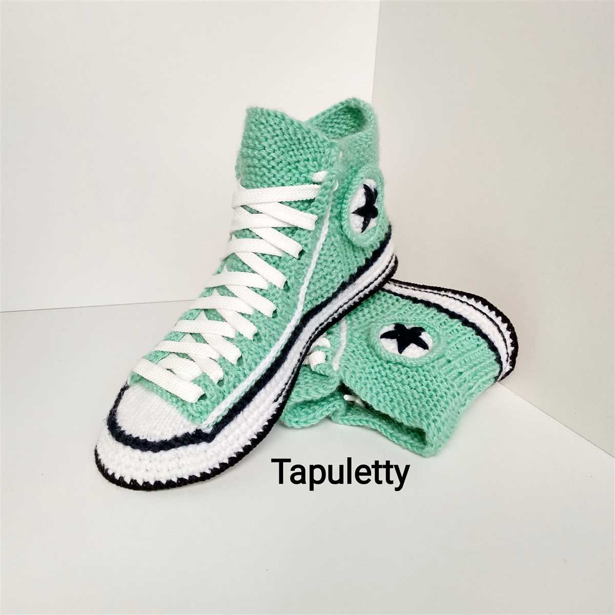 Converse slippers knitting pattern