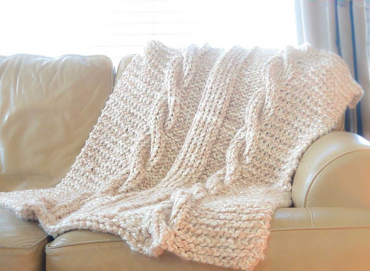 Simple chunky blanket knitting pattern