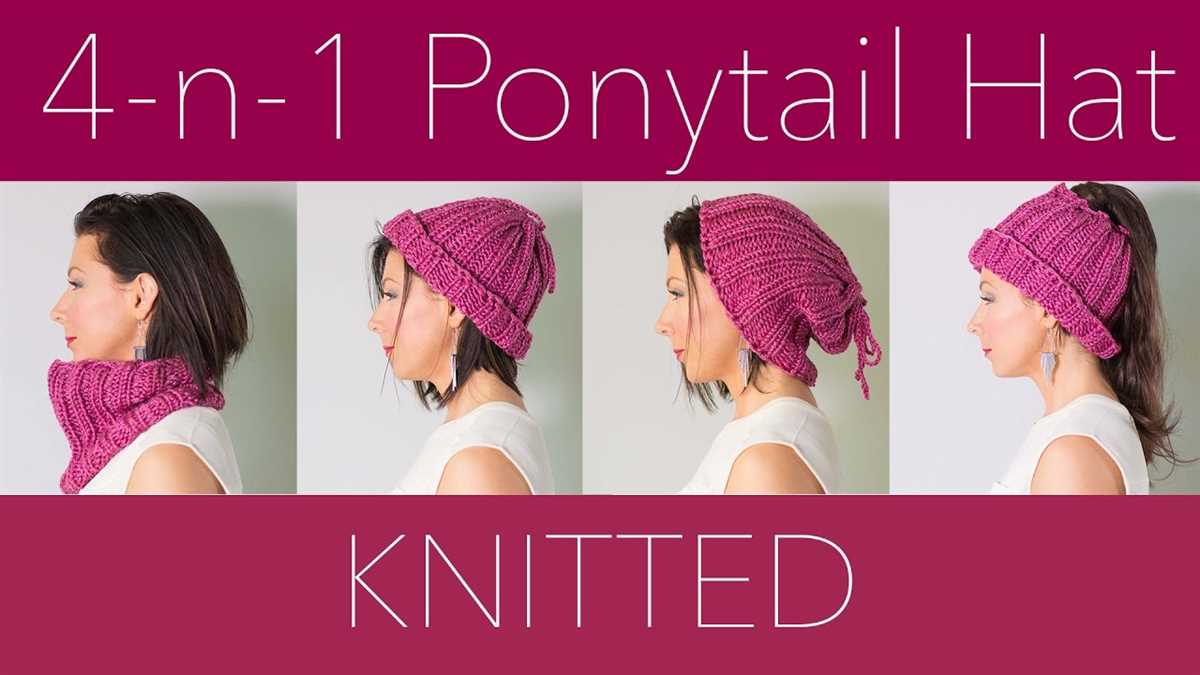 Ponytail beanie knitting pattern