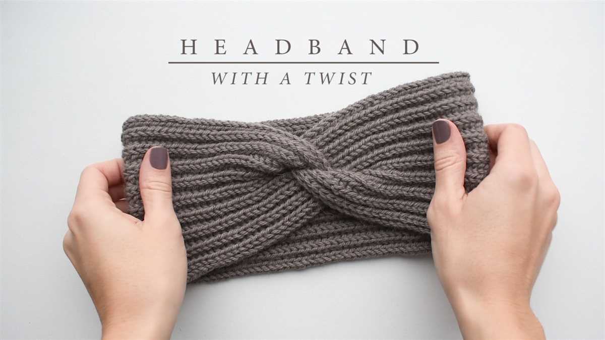 Twist headband pattern knit