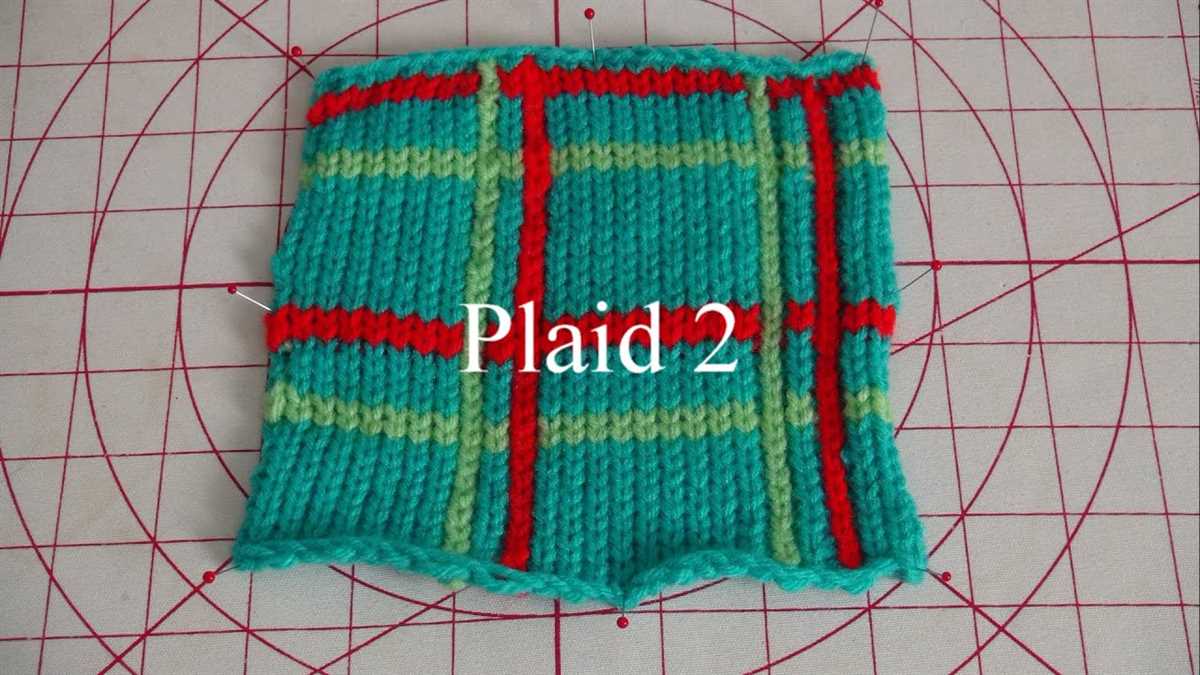 Knit plaid pattern