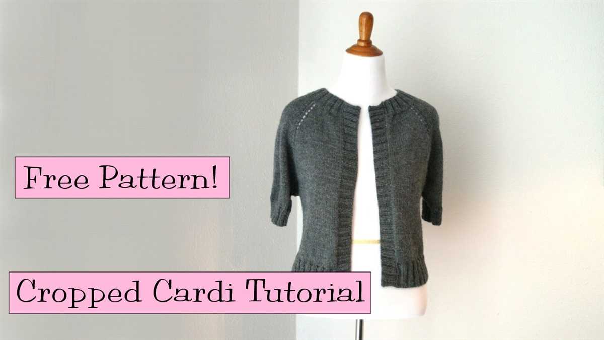 Cardigan top down free pattern knit