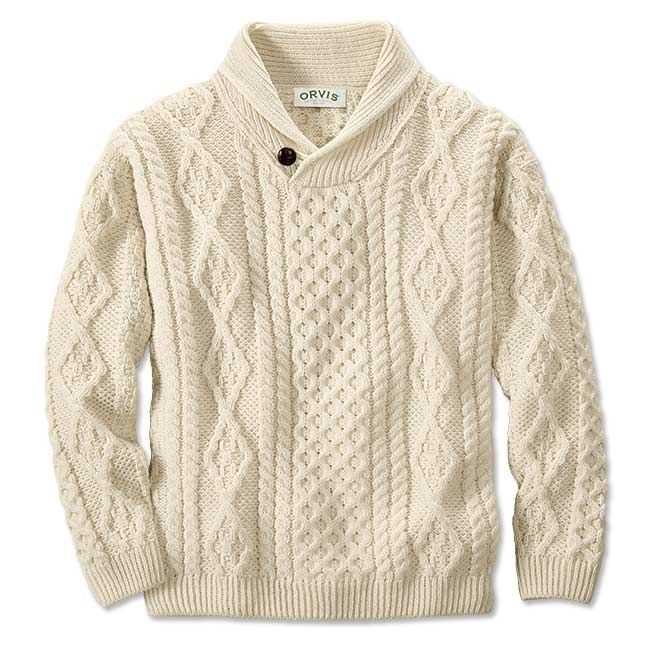 Mens aran cable knit sweater pattern