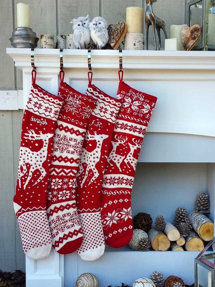 Knit patterns christmas stockings