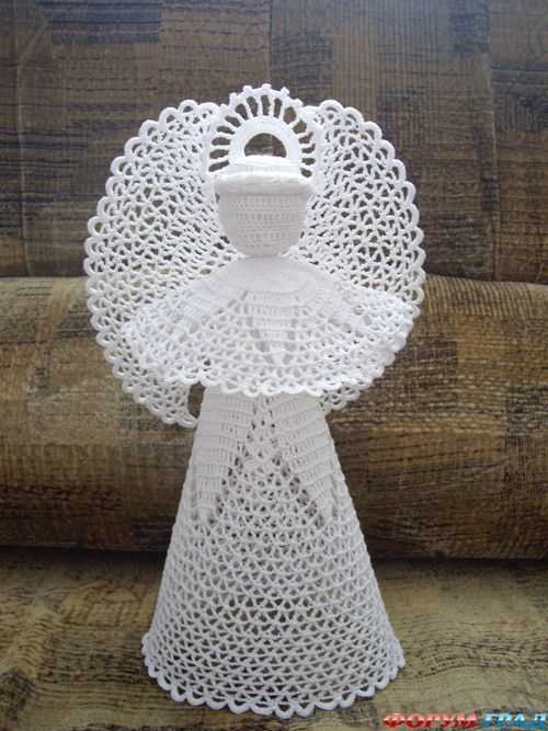 Knit angel tree topper pattern