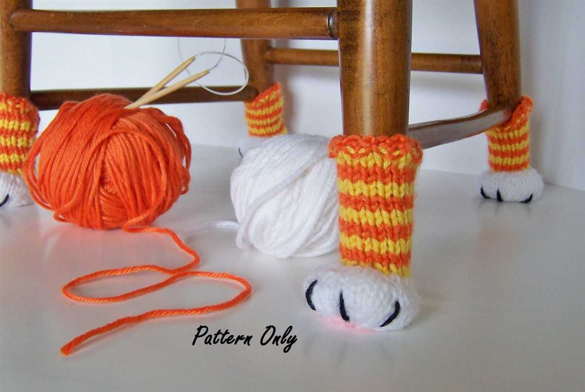 Free knitting pattern for chair socks