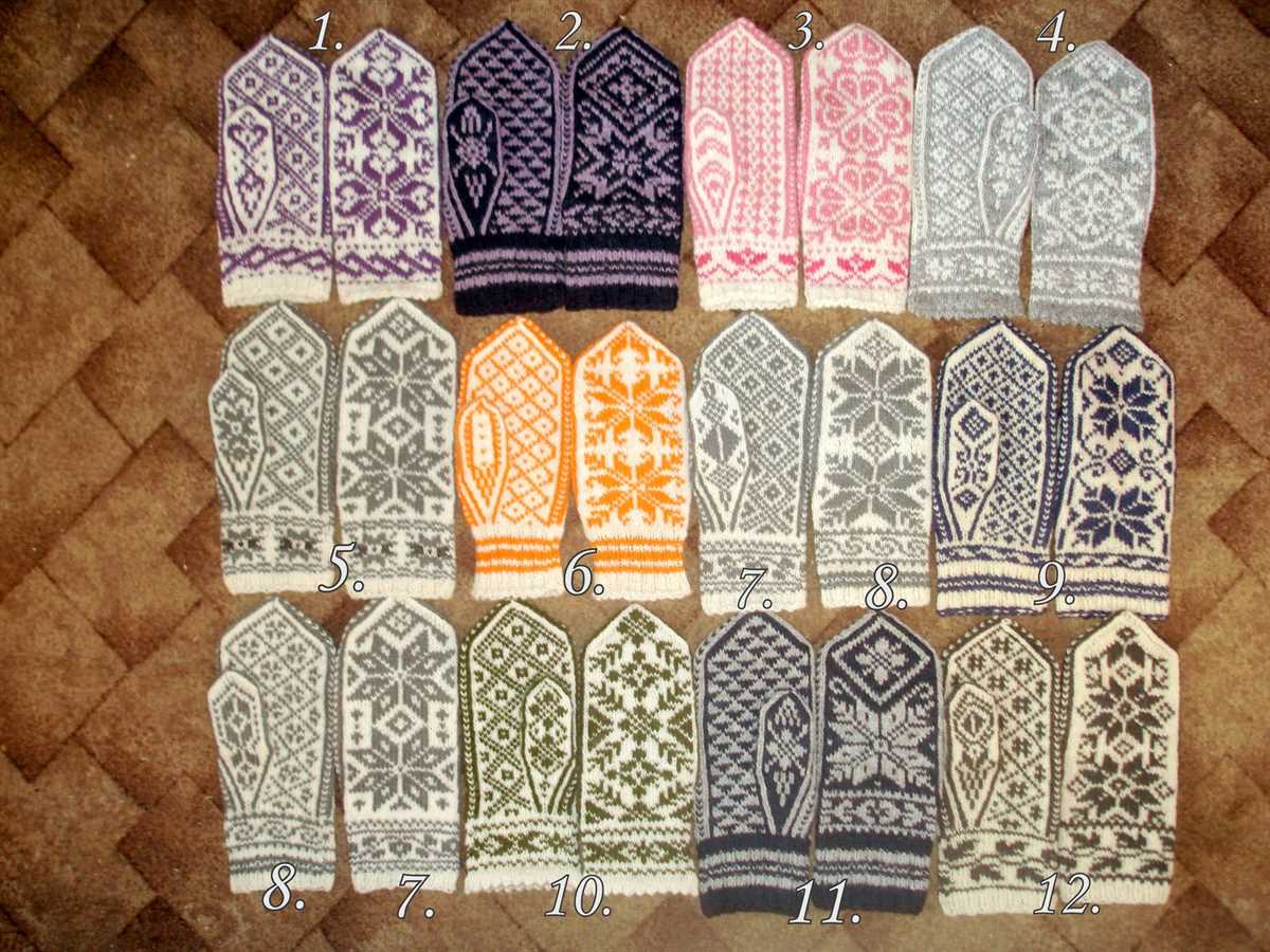 Nordic mittens knitting pattern