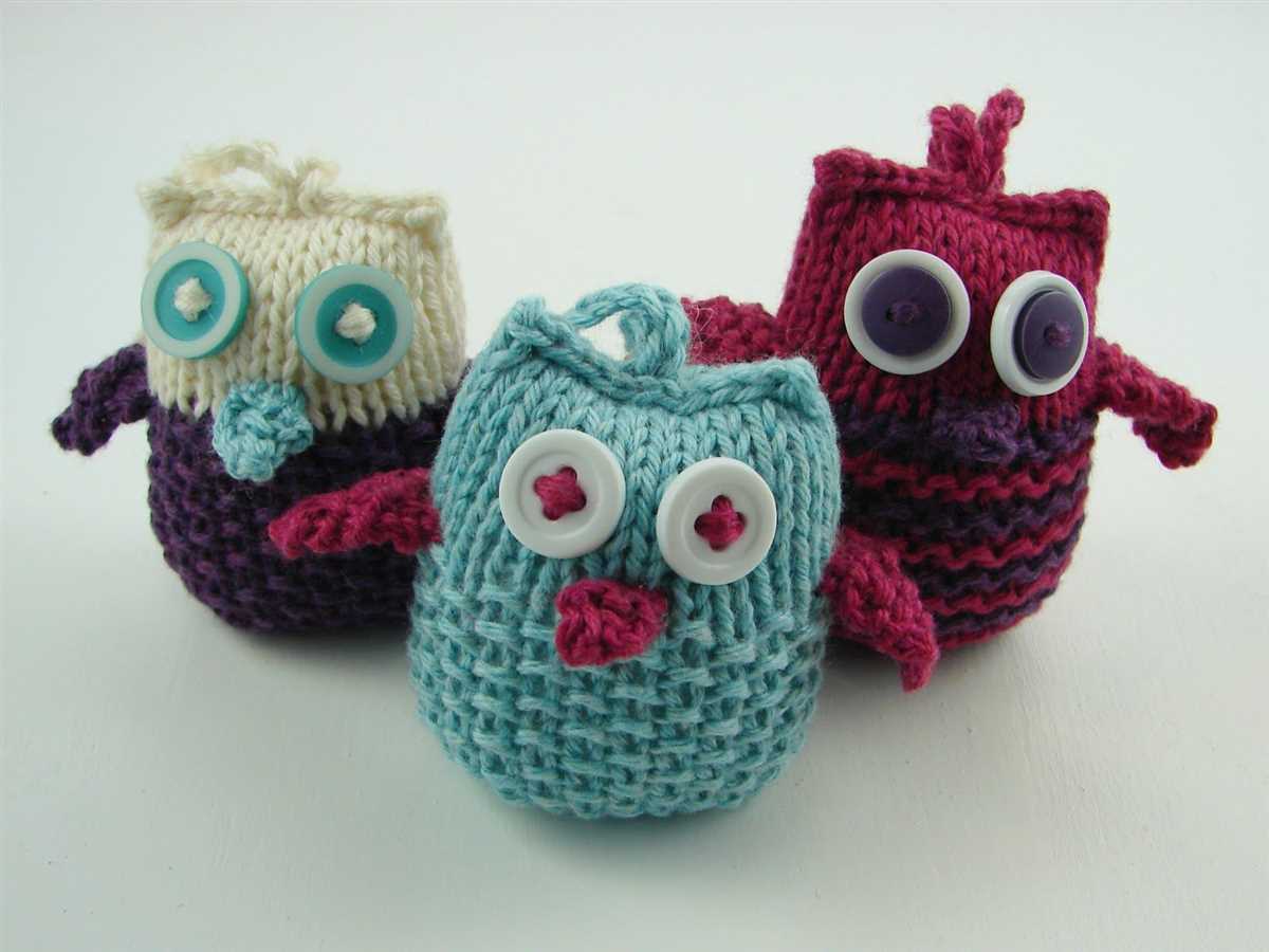 Owl toy knitting pattern
