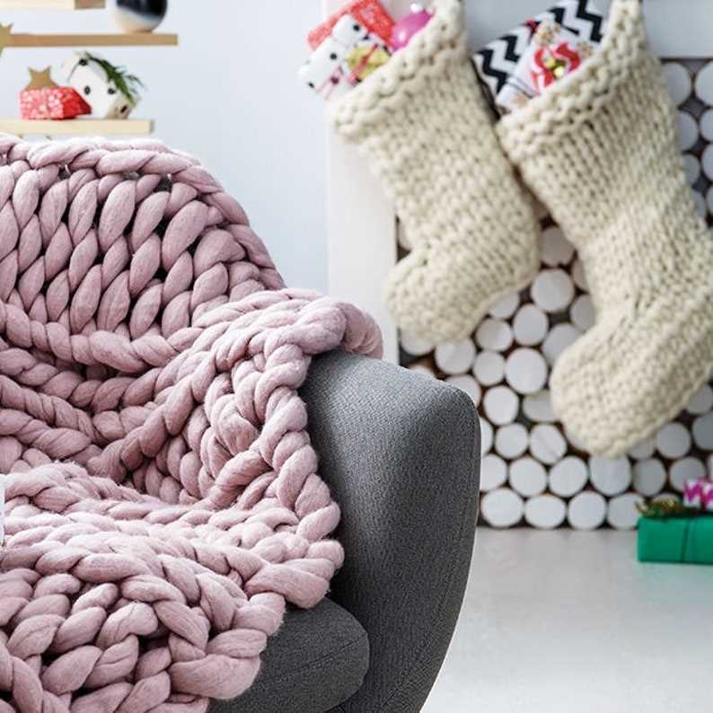 Christmas knit blanket pattern