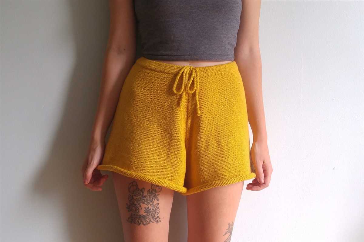 Free knitted shorts pattern