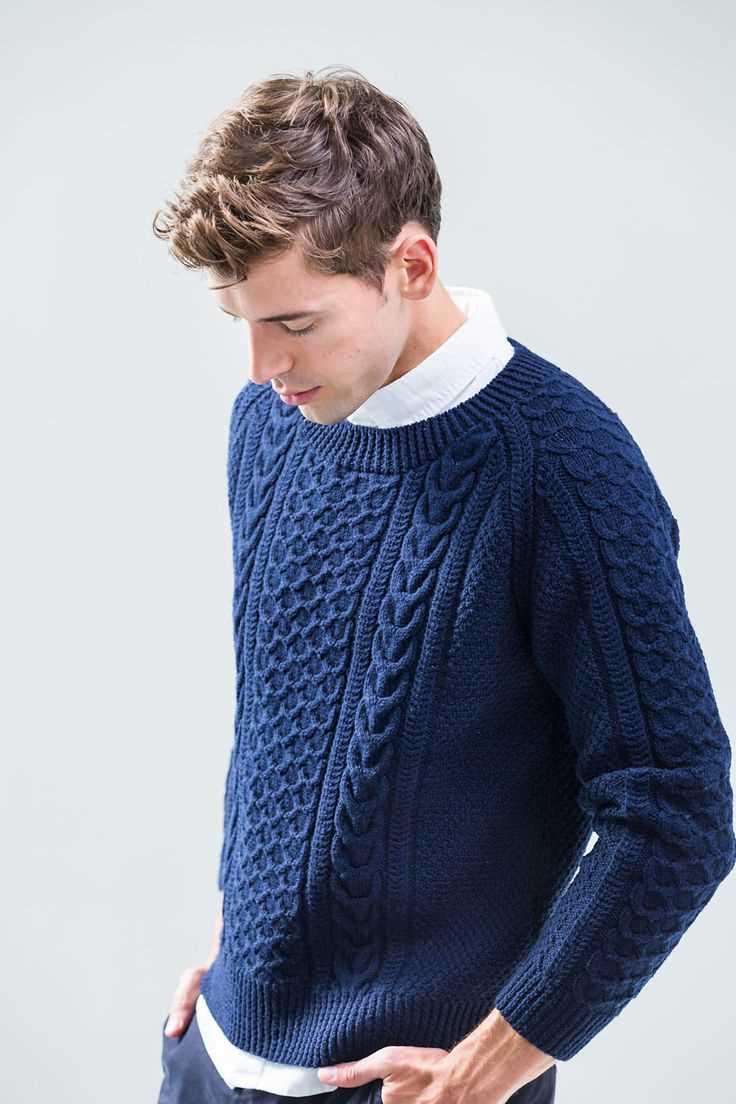 Mens aran cable knit sweater pattern