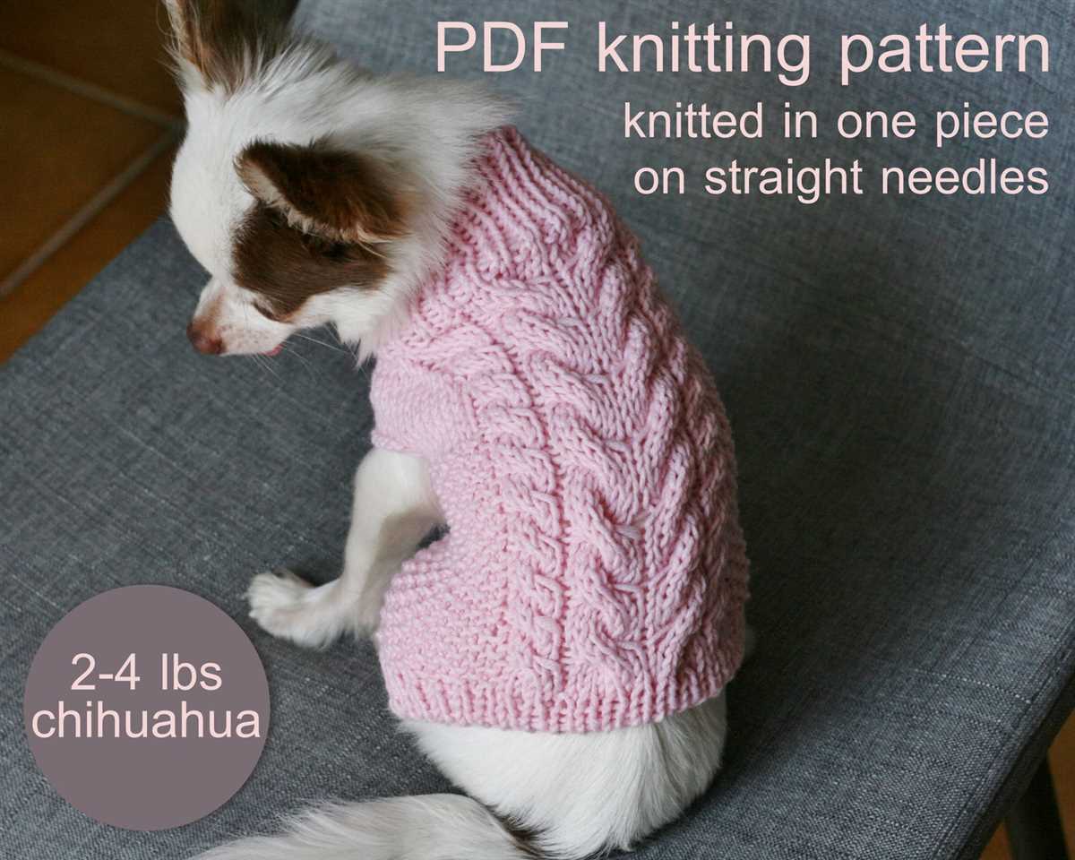 Knit dog sweater pattern chihuahua