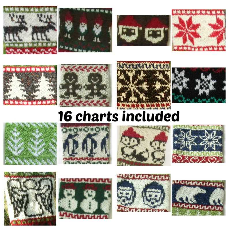 Fair isle christmas stocking knitting pattern