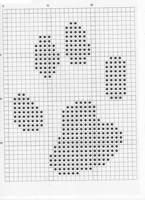 Bear paw knitting pattern