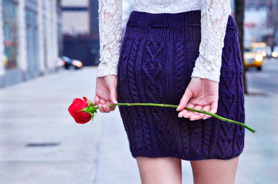 Long knit skirt pattern