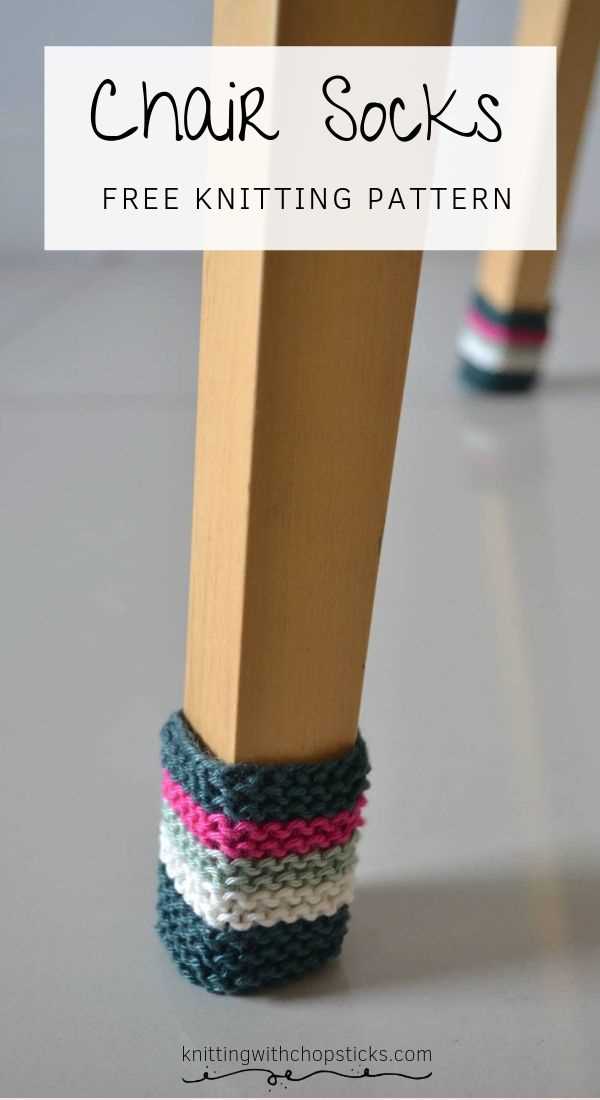 Free knitting pattern for chair socks