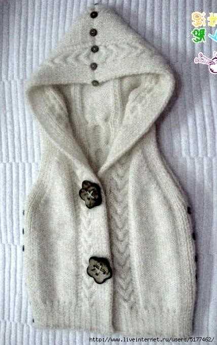 Sleeveless jacket knitting pattern
