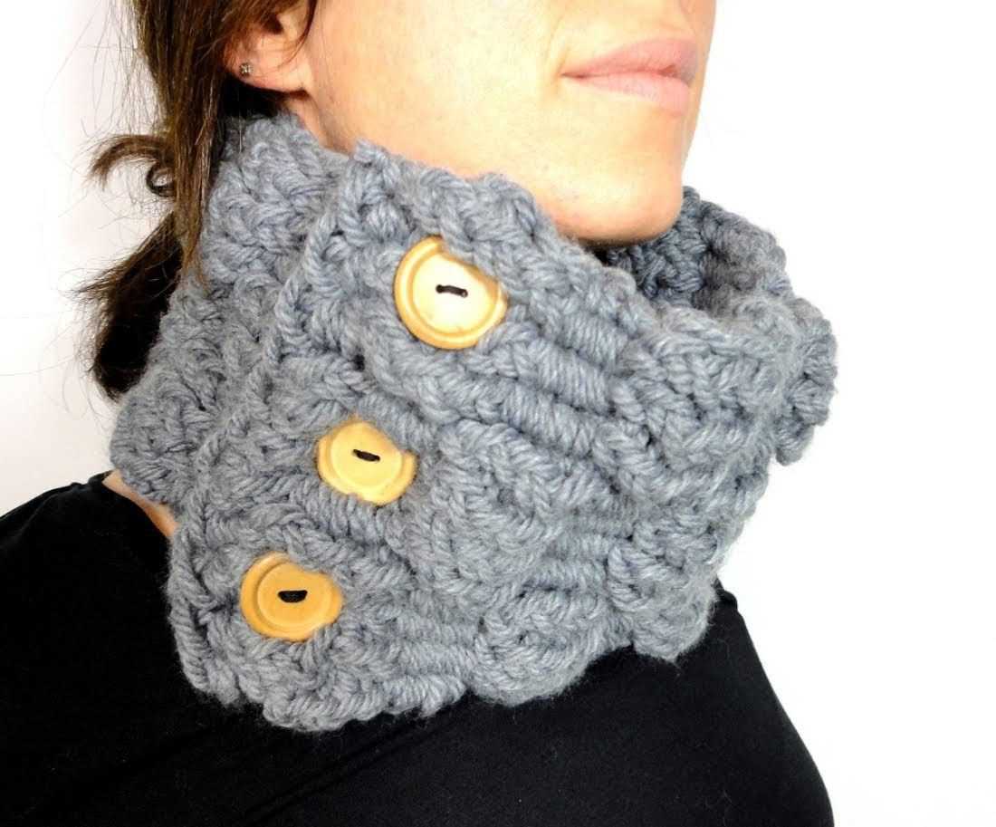 Basket weave cowl knitting pattern