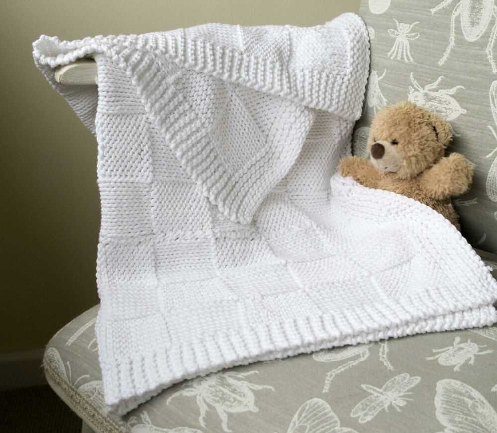 Knitted cotton blanket pattern