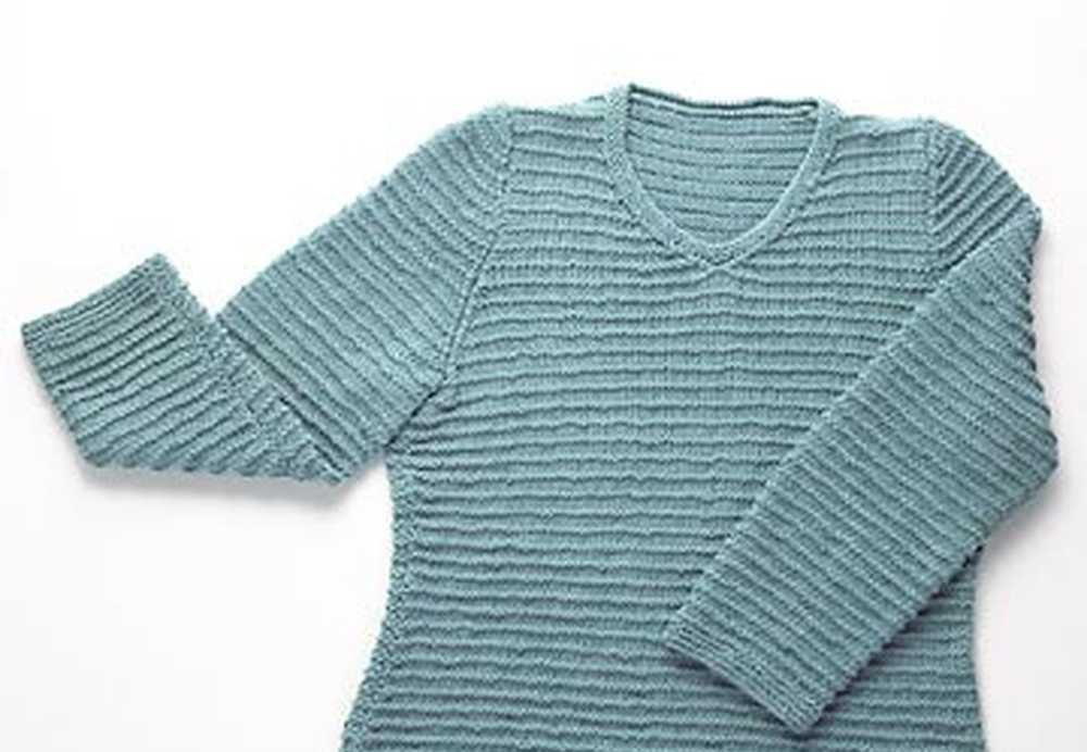 Knitting pattern v neck sweater