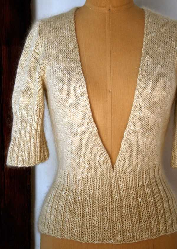 Knitting pattern v neck sweater