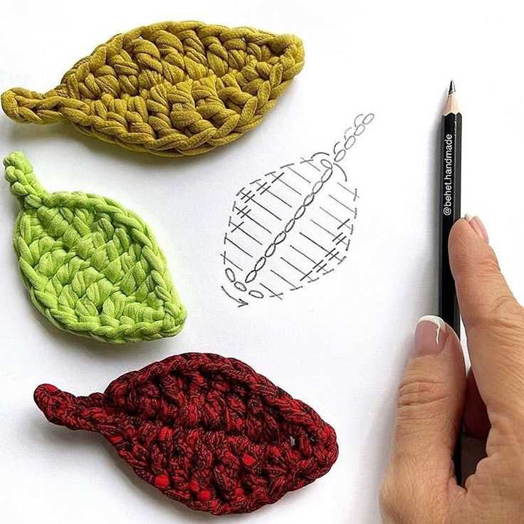 Small knit leaf pattern