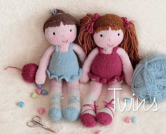 Knitted ballerina doll pattern