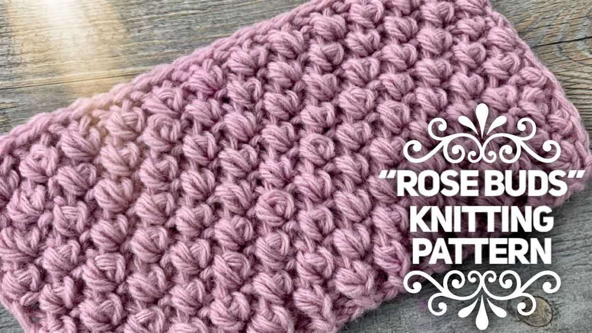 Rosebud knitting pattern